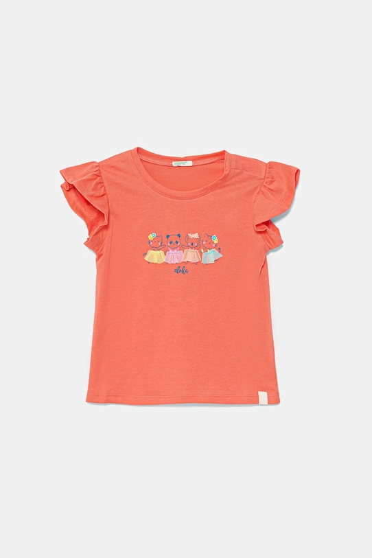 

Хлопковая футболка для малышей United Colors Of Benetton, оранжевый