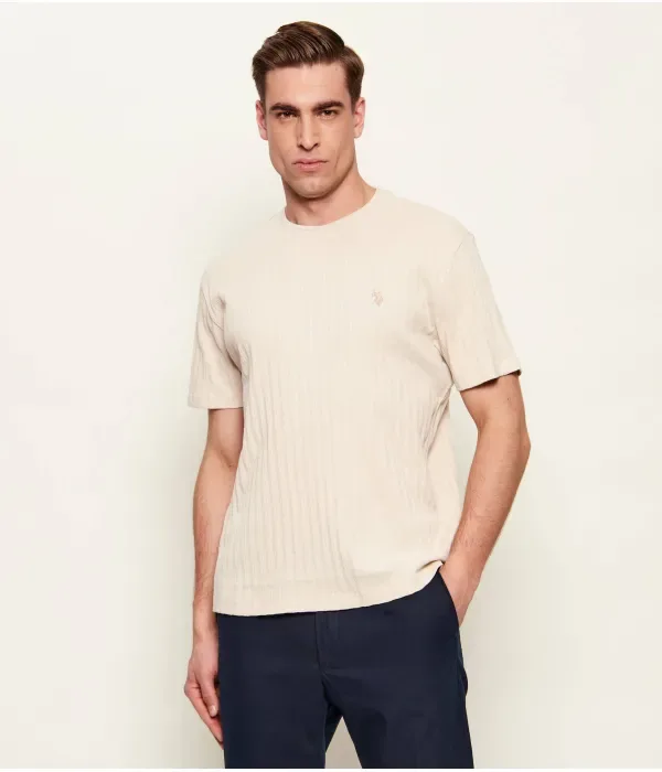 Футболка loose fit Us Polo Assn, бежевый