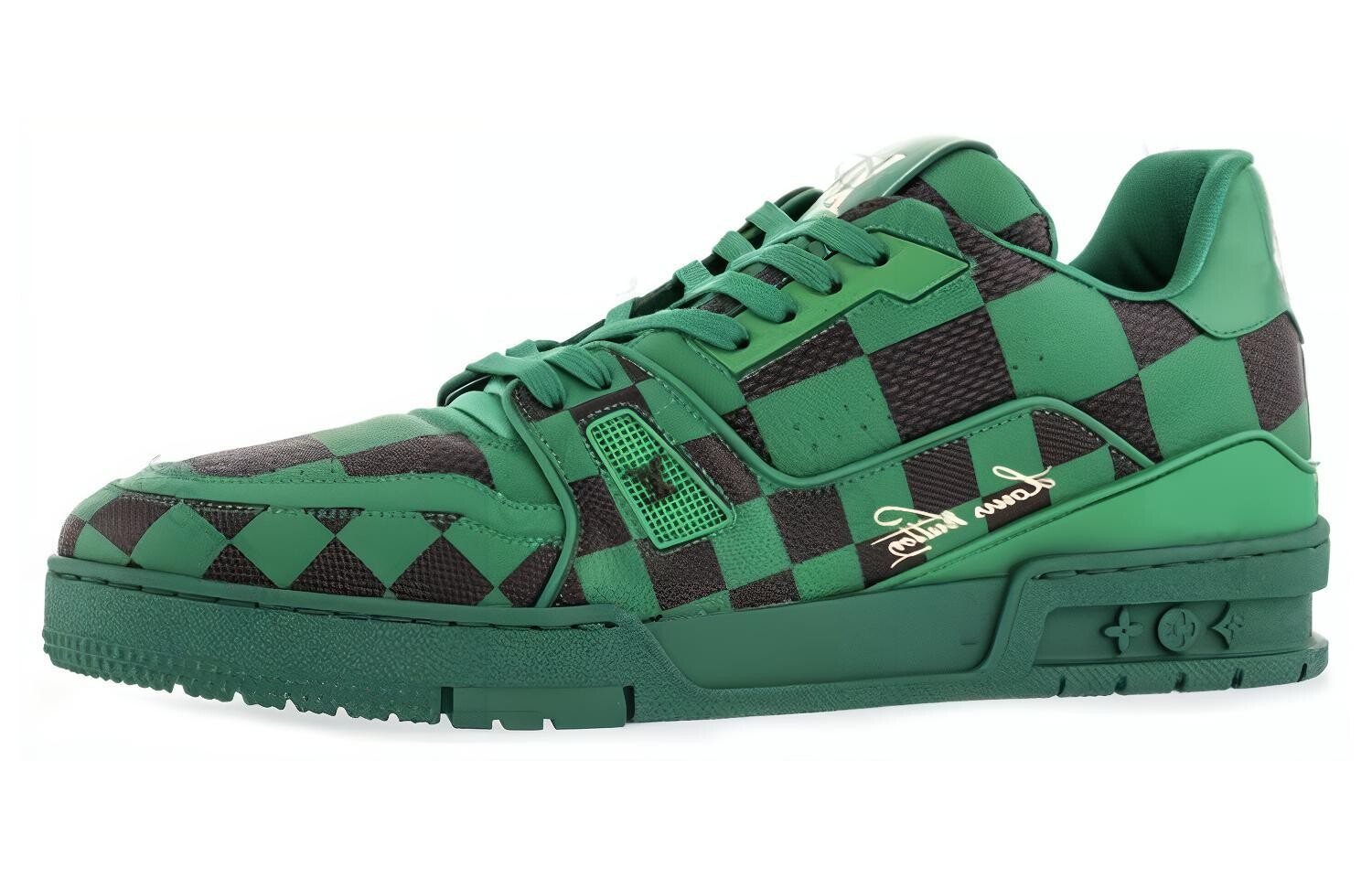 

Кроссовки мужские Louis Vuitton Trainer Sneaker Damier Pop, зеленый