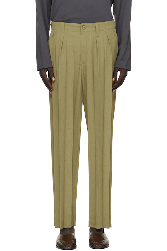 

Брюки Edge Ensemble Homme Plissé Issey Miyake, хаки
