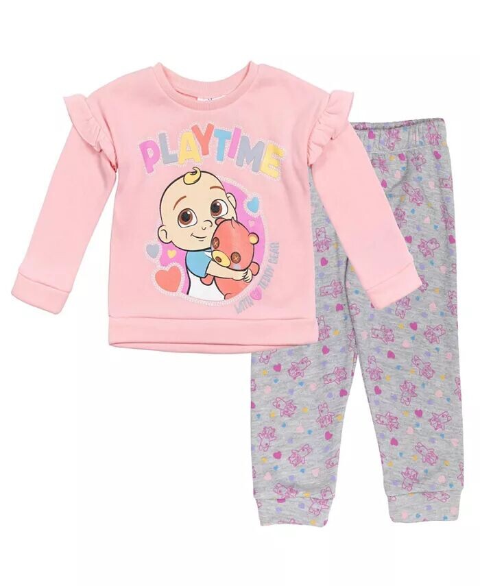 

Комплект из флисового свитера и штанов для малышей JJ Baby Baby Cocomelon, розовый