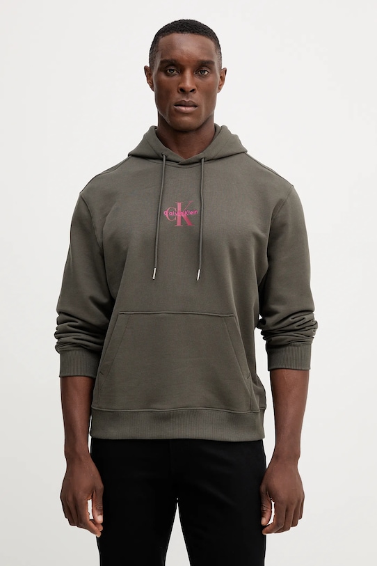 

Хлопковая толстовка Calvin Klein Jeans, серый