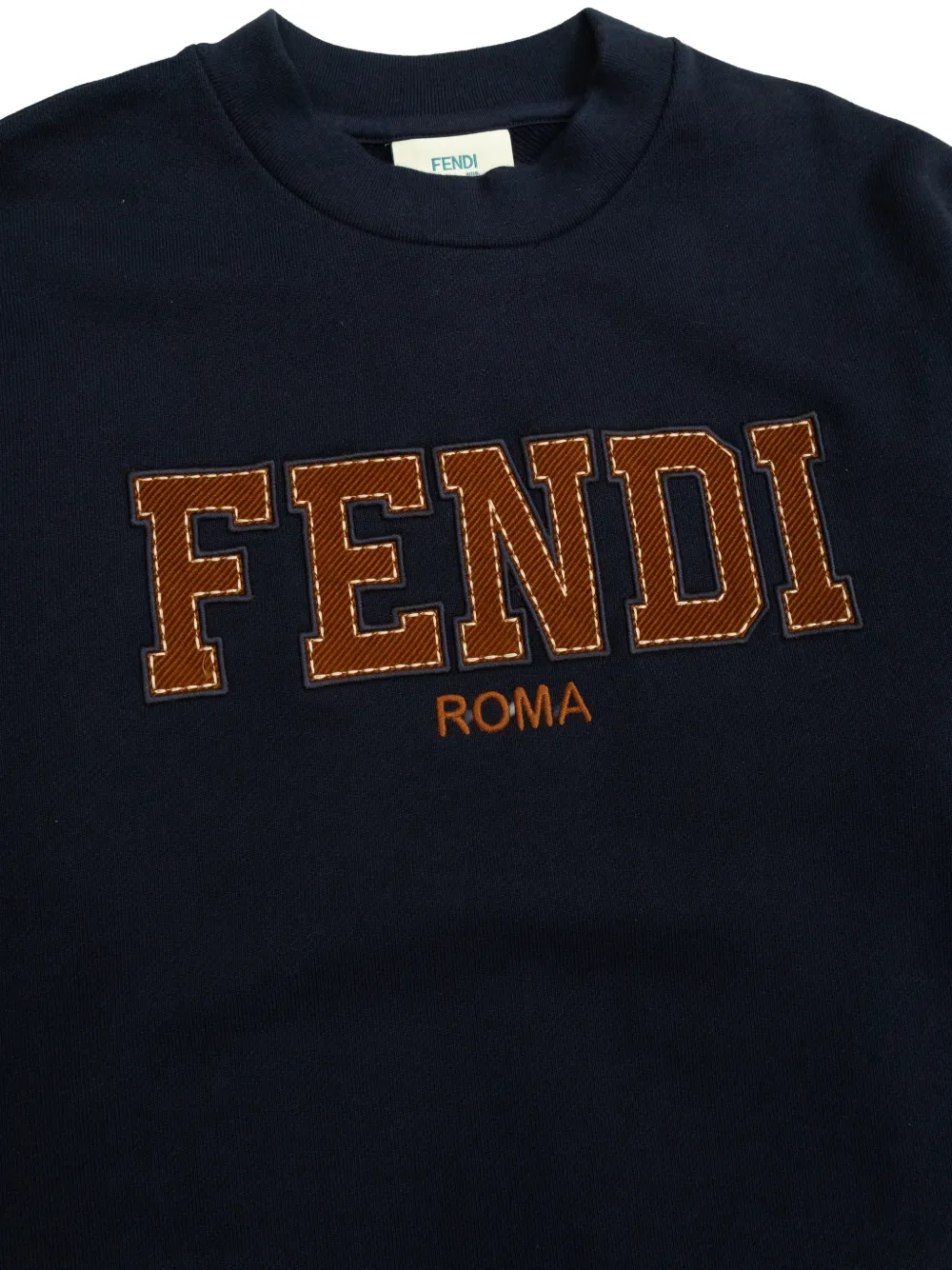 Свитшот с длинными рукавами FENDI KIDS, синий — фото 3