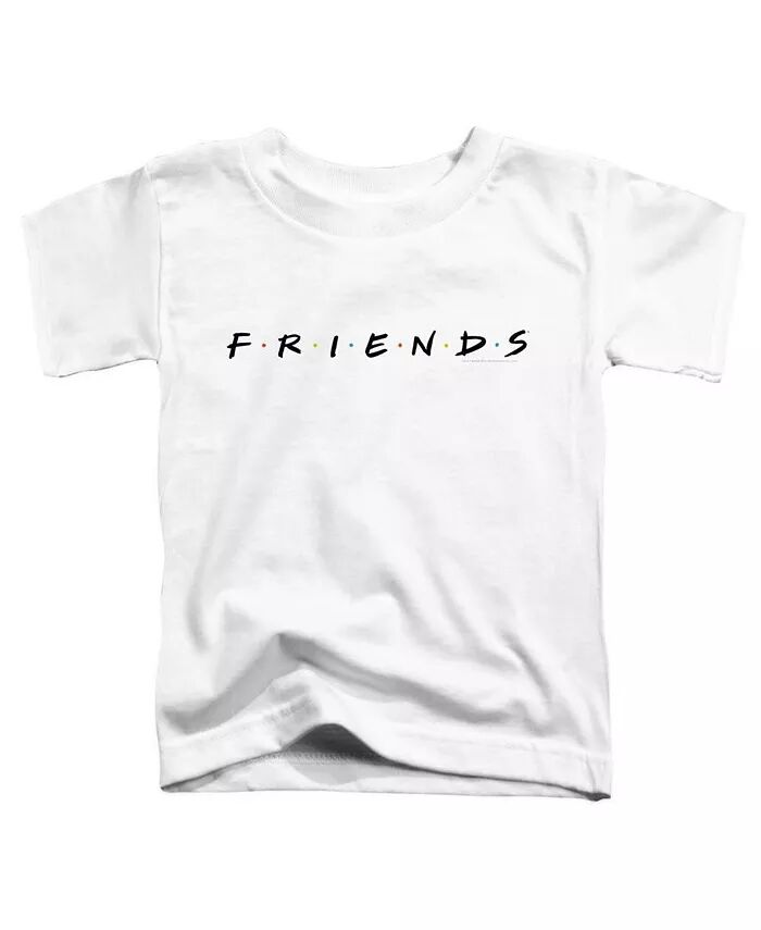 

Футболка с короткими рукавами и логотипом для малышей Baby-Girls Friends, белый