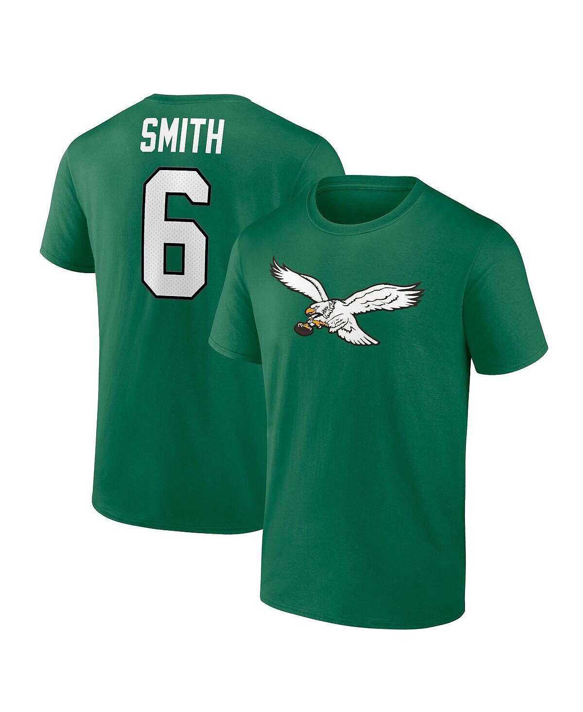 

Мужская футболка с логотипом DeVonta Smith Kelly Green Philadelphia Eagles и альтернативным значком имени и номера игрока Fanatics