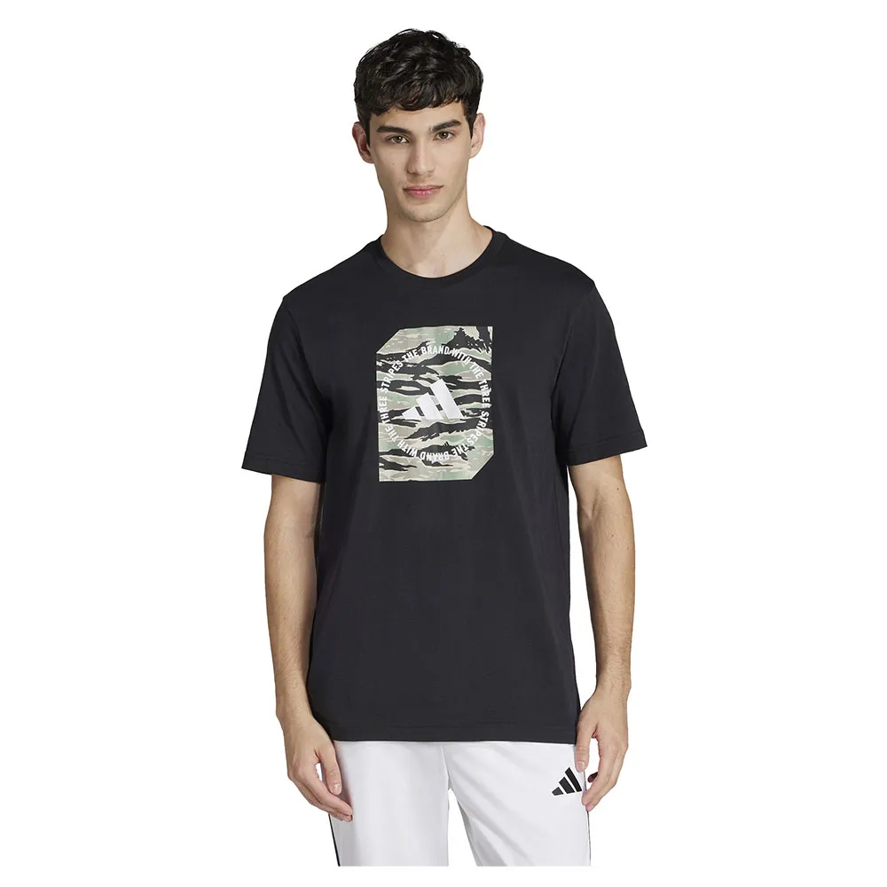 

Футболка с коротким рукавом adidas Camo Shape Graphic, черный