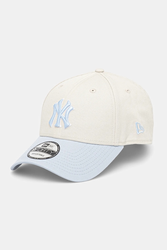 

Хлопковая кепка с козырьком New Era, бежевый