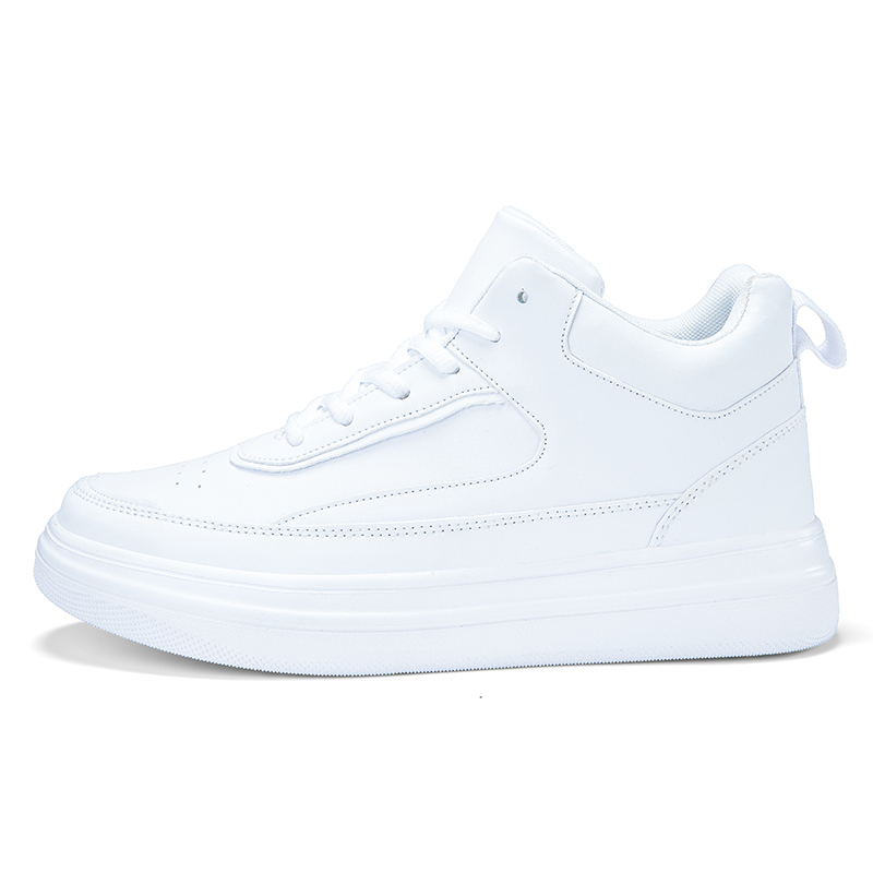 

BIANSULONG Амортизирующие износостойкие балансовые высокие кроссовки для скейтбординга мужские - черный серый с флисовой подкладкой, цвет Black Gray-Fleece-Lined