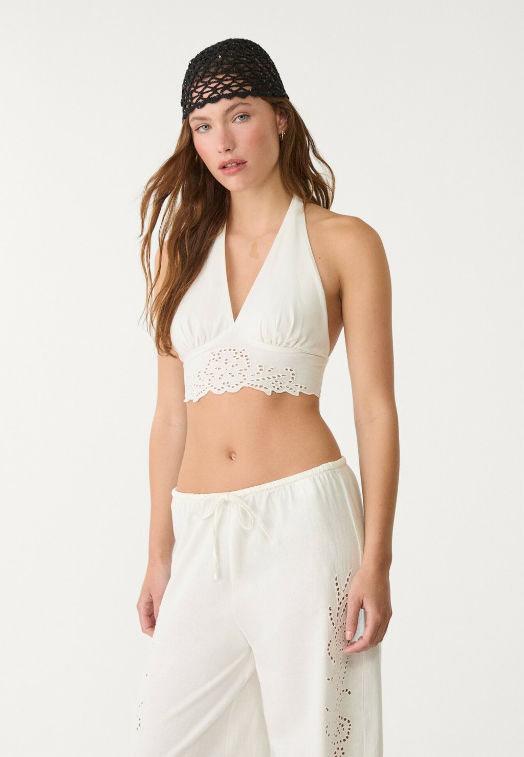 

Топ BLEND HALTER Stradivarius, белый