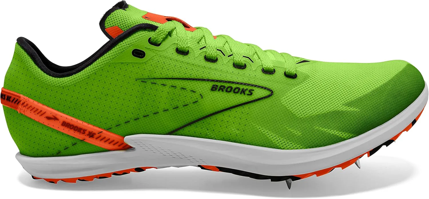Беговые кроссовки Brooks Draft XC без шипов с поддержкой для кросс-кантри, зеленый/оранжевый/белый — фото 4