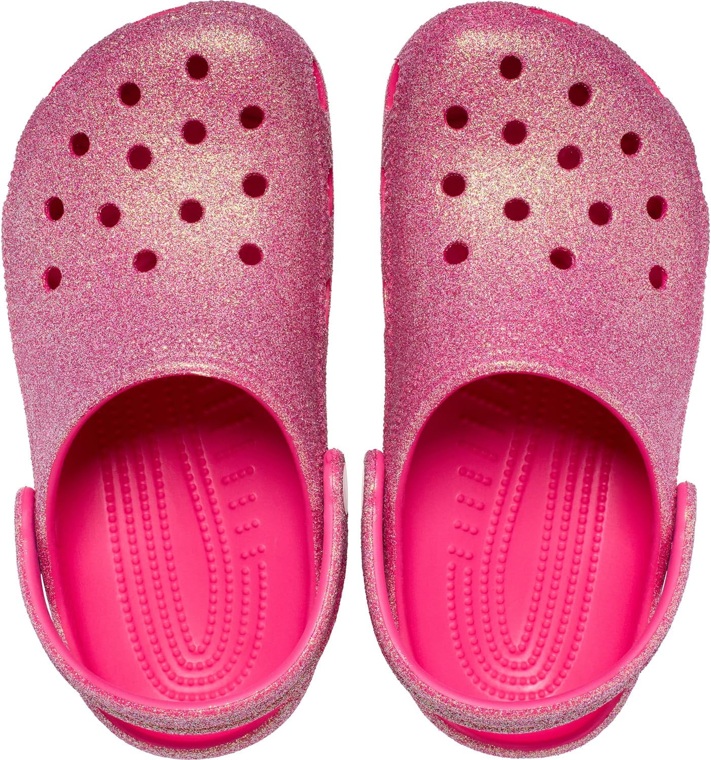 Детские кроксы Crocs Classic с блестками, Dragon Fruit — фото 4