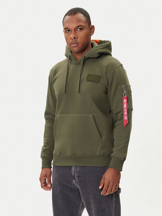 

Свитшот regular fit Red Stripe 178314 Alpha Industries, зелёный