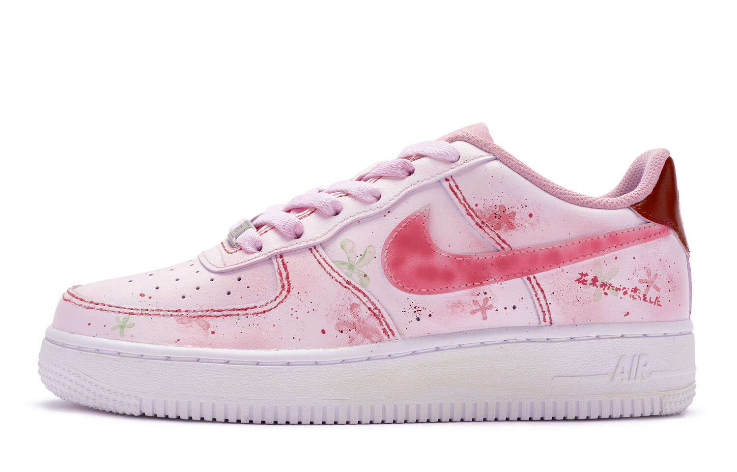 Кроссовки Nike Air Force 1 Skateboard Shoes Women's Low-Top Pink White/Red