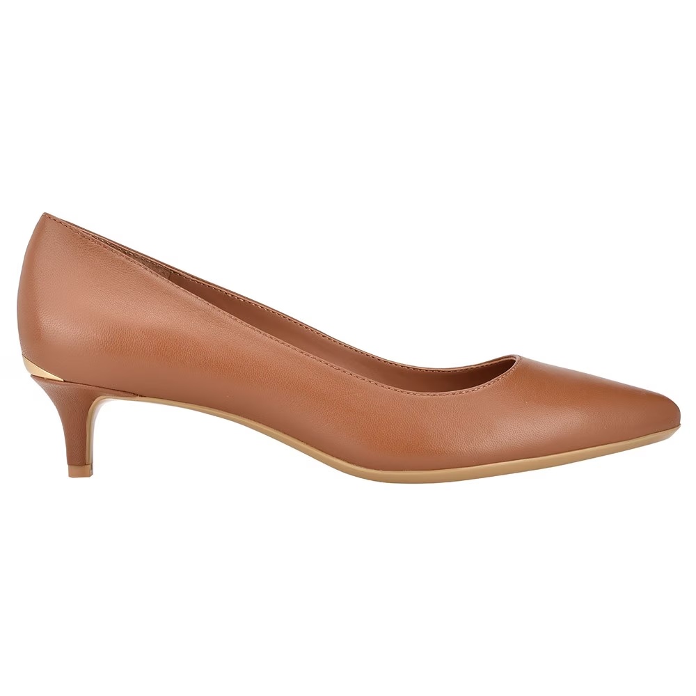 Туфли на каблуке Gabrianna pump Calvin Klein, cognac leather — фото 2