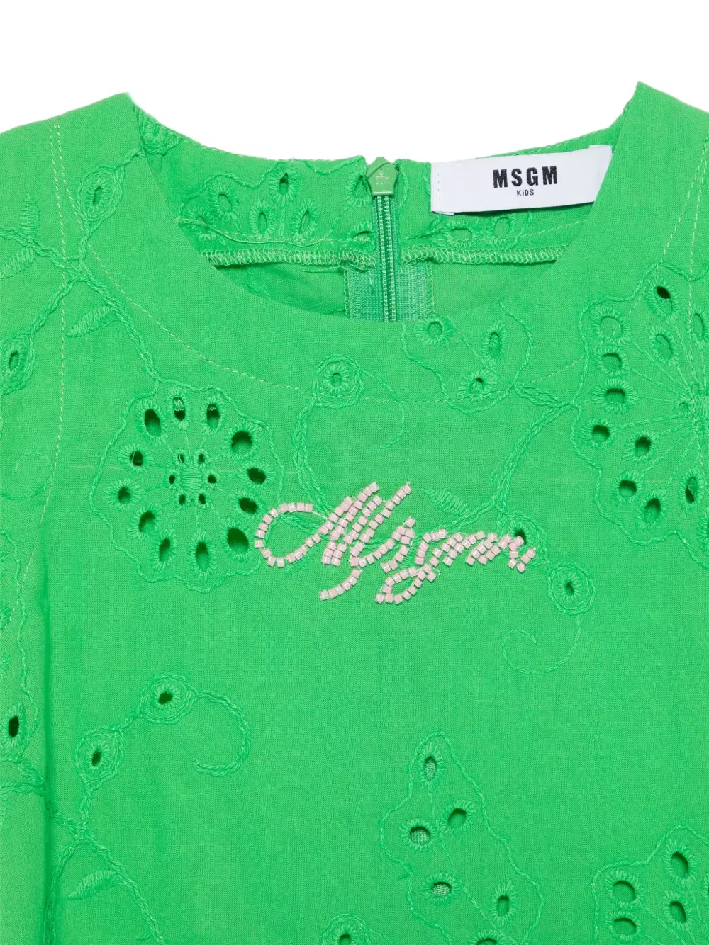Топ с бантом Msgm Kids, зеленый — фото 3