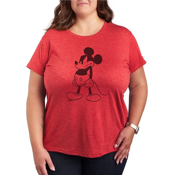 

Футболка Plus size с принтом Mickey Mouse Mad Stand Disney, Heather Red