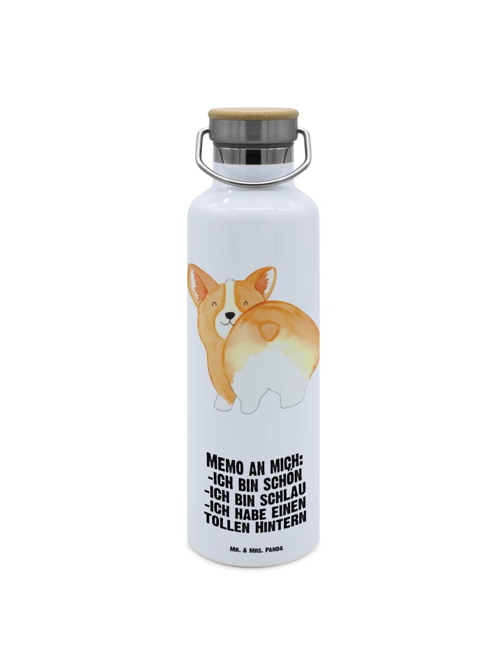 

Mr. & Mrs. Panda Бутылка для воды Corgi Po с надписью белого цвета