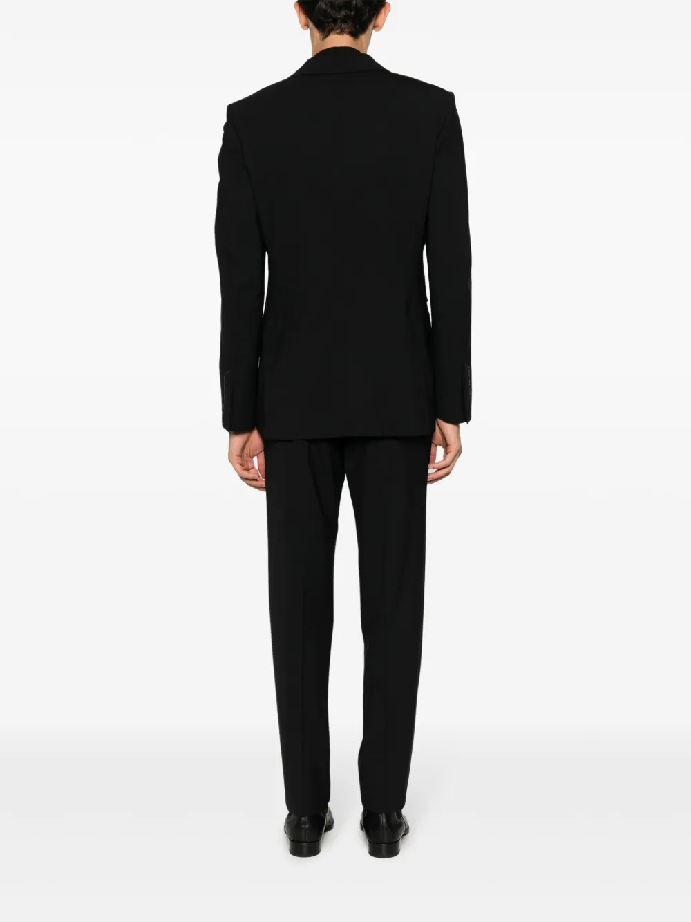 Шерстяной костюм с однобортным пиджаком TOM FORD, черный — фото 4