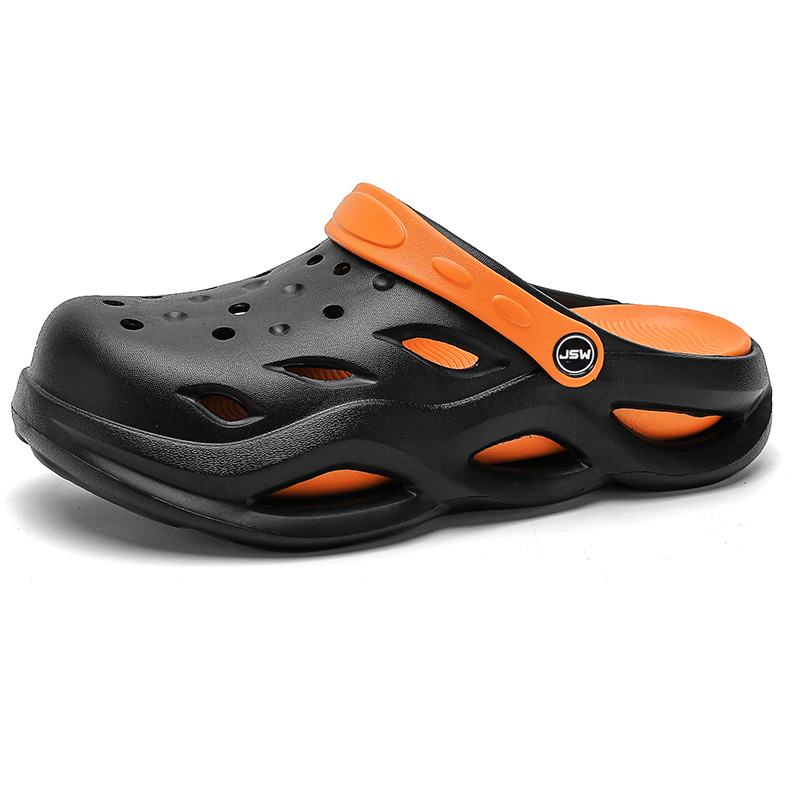 

JEANSWEST Клоги унисекс черно-оранжевые, цвет Black Orange