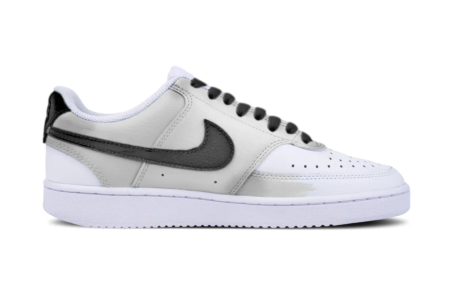 

Кроссовки Nike Court Vision Skateboarding Shoes Women's Low-top Black/white, черный/белый