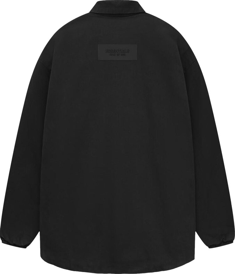 Куртка Fear of God Essentials Denim Filled Shirt 'Overdye Black Denim', черный — фото 2