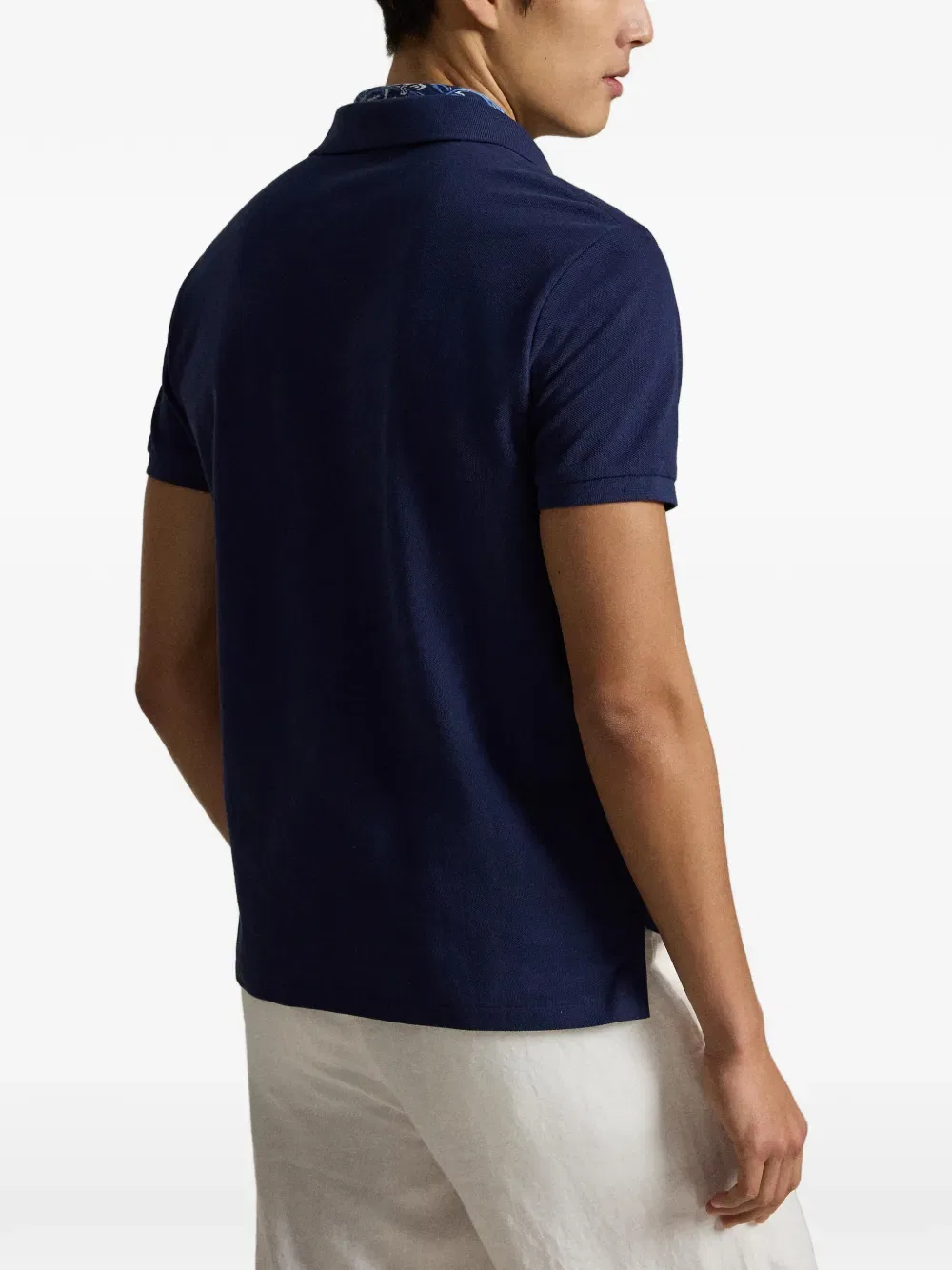 Рубашка-Поло с вышитым медведем Polo Ralph Lauren, синий — фото 4
