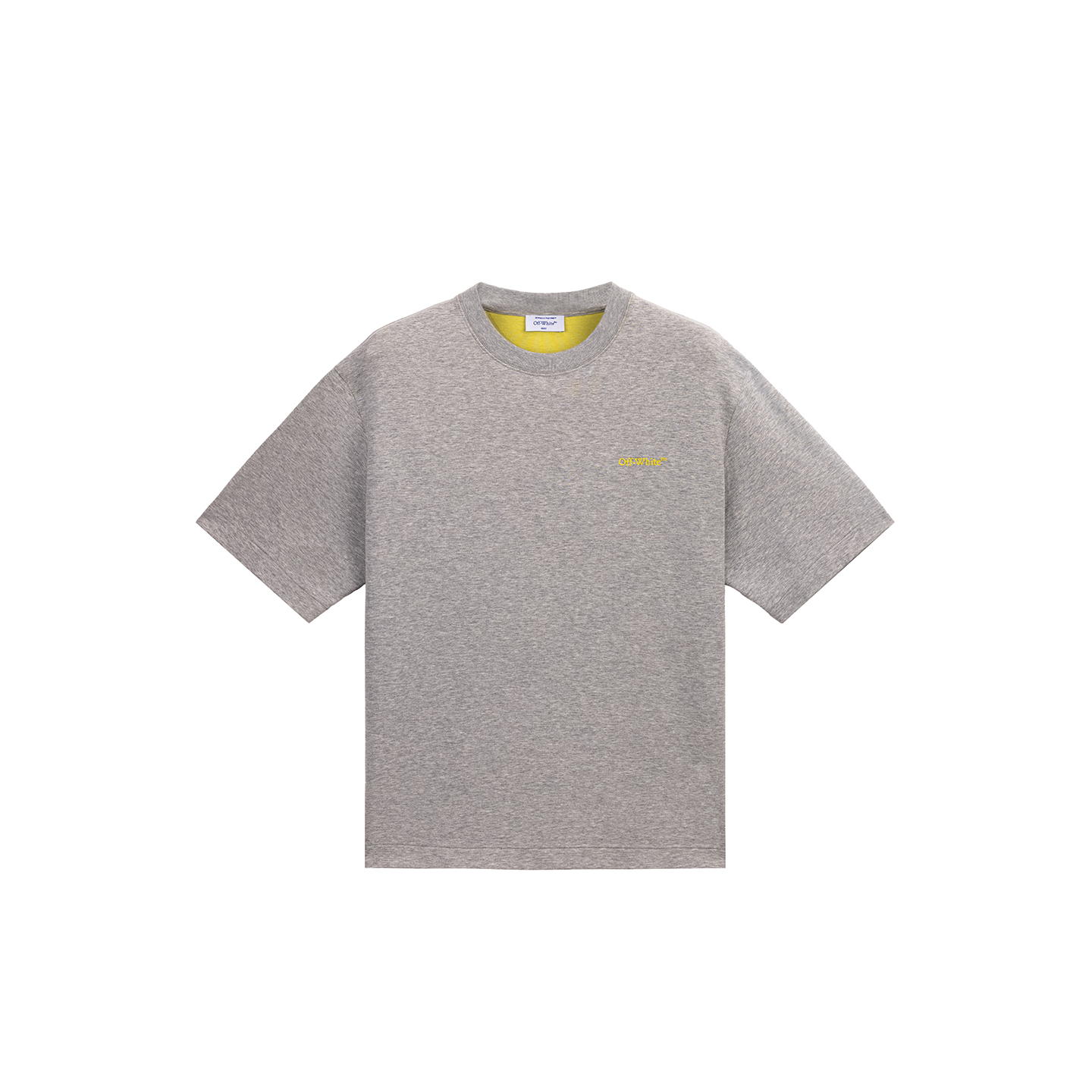 OFF-WHITE Футболка OFF WHITE Unisex Heather Gray с круглым вырезом, средней плотности — фото 3