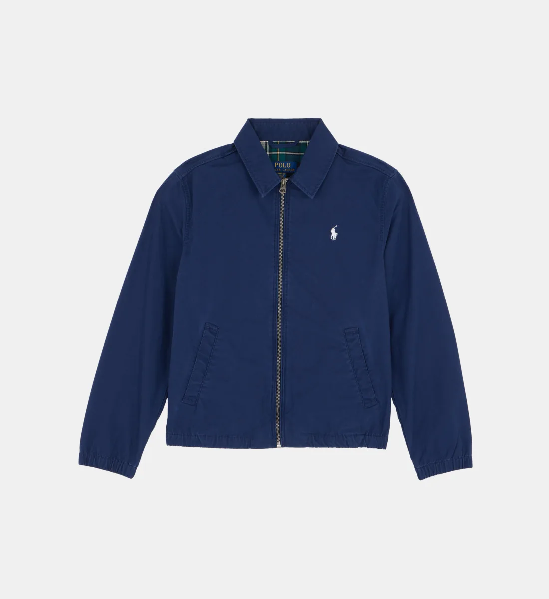 Прямой брендированный блузон из хлопковой ткани POLO RALPH LAUREN, синий