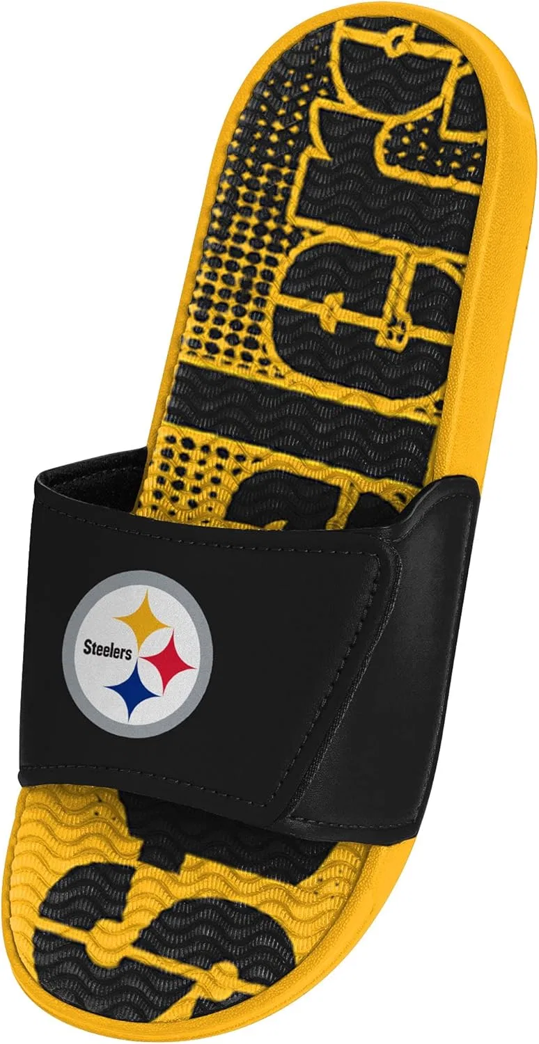 Мужские спортивные тапочки FOCO Legacy Velcro Sport Slide New York Giants Legacy Sport с застежкой-липучкой - размер Large, Wordmark With Colour Gradient — фото 3