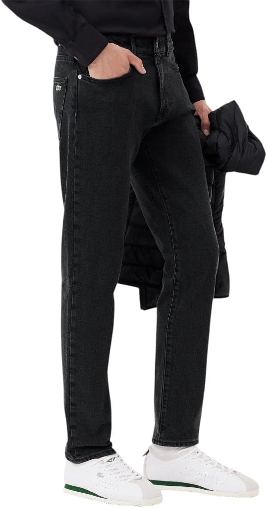 Lacoste мужские джинсы slim fit из стрейч-хлопкового денима, Back Indigo — фото 2