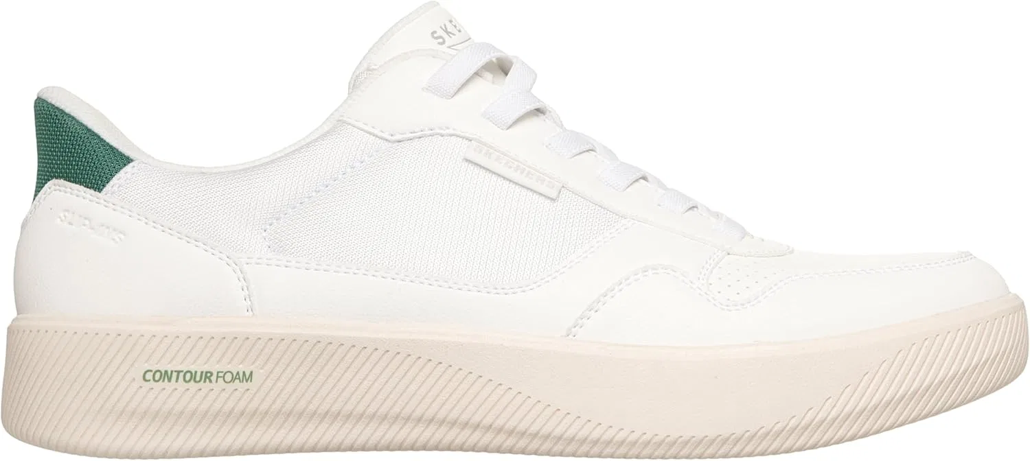 Мужские удобные кроссовки Skechers Arch Fit Court Break, White Duraleather Mesh — фото 4