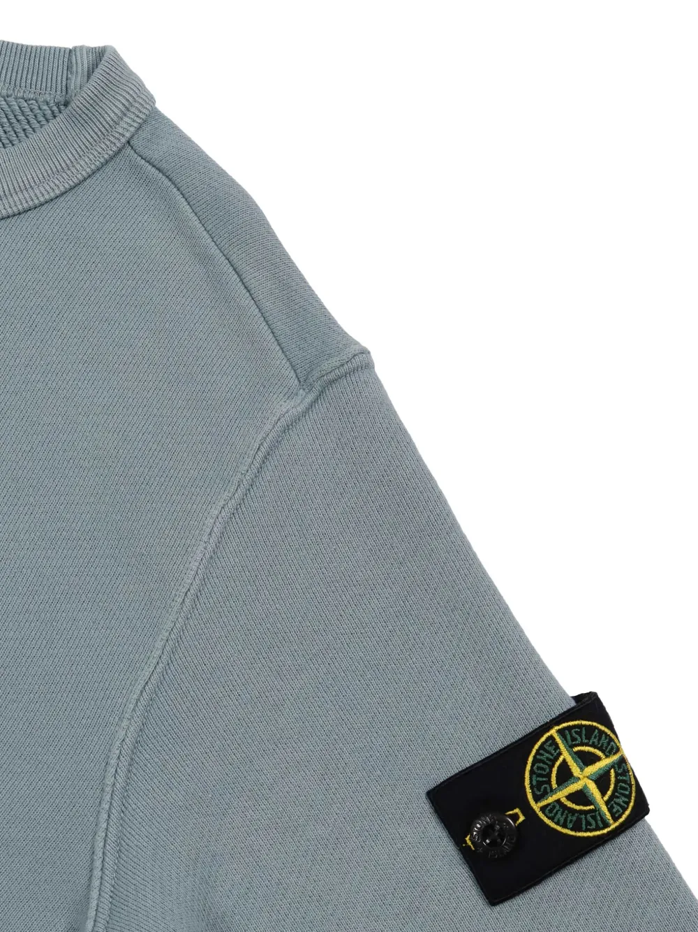 Хлопковый свитшот с нашивкой-компасом Stone Island Junior, синий — фото 3