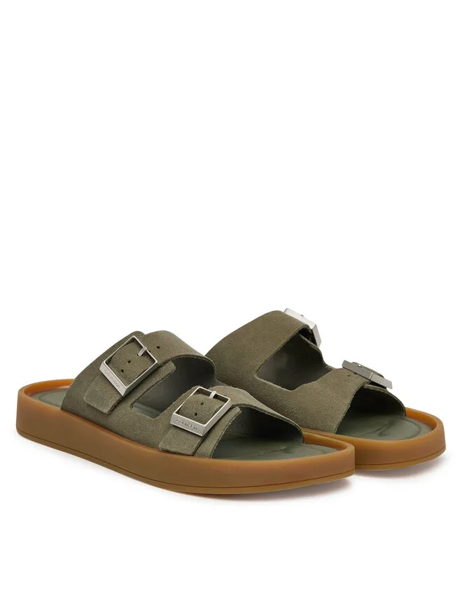 Calvin Klein Мюли Ergon Double Bar Sandal Su HM0HM02094 зеленые — фото 2