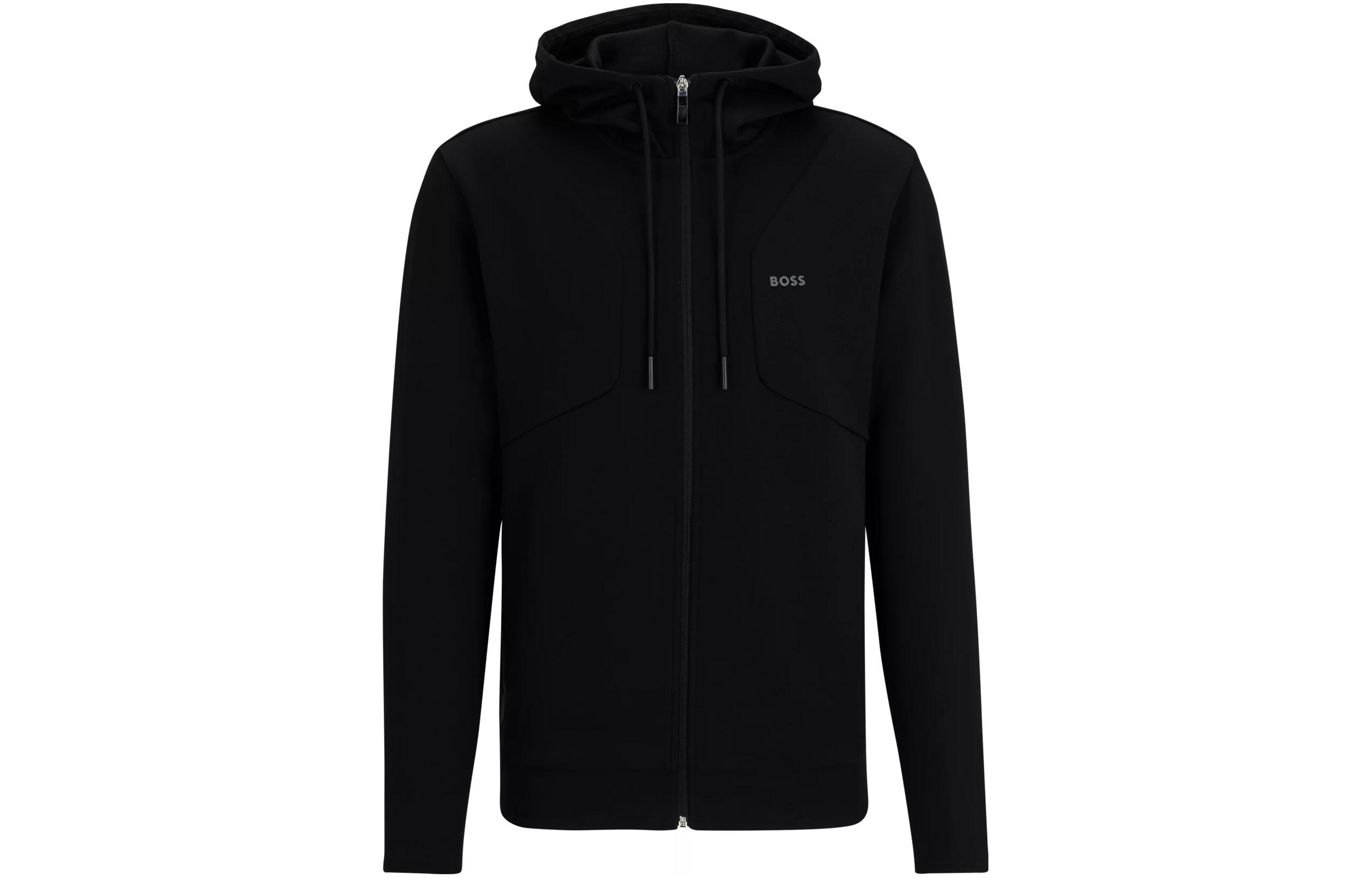 

Худи с принтом логотипа Boss из хлопковой смеси HUGO BOSS, черный