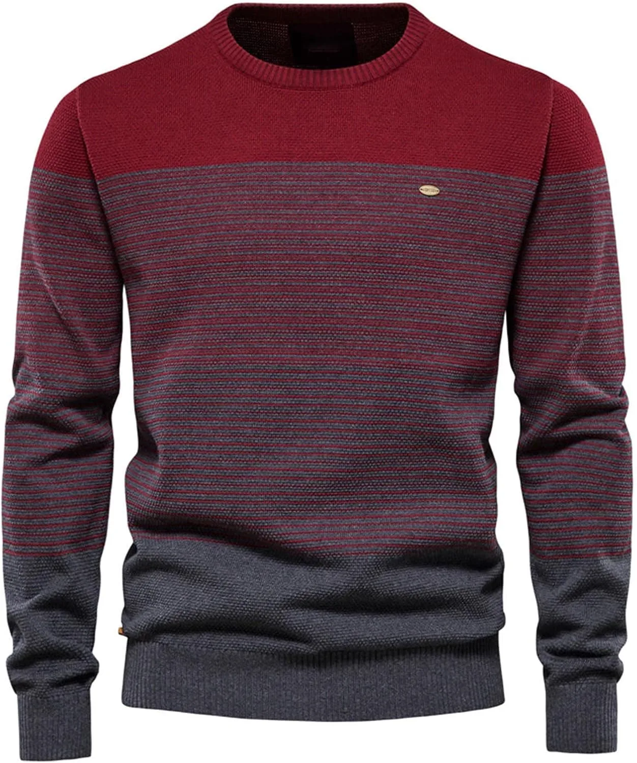 

Мужской легкий свитер с косой вязкой tuduoms