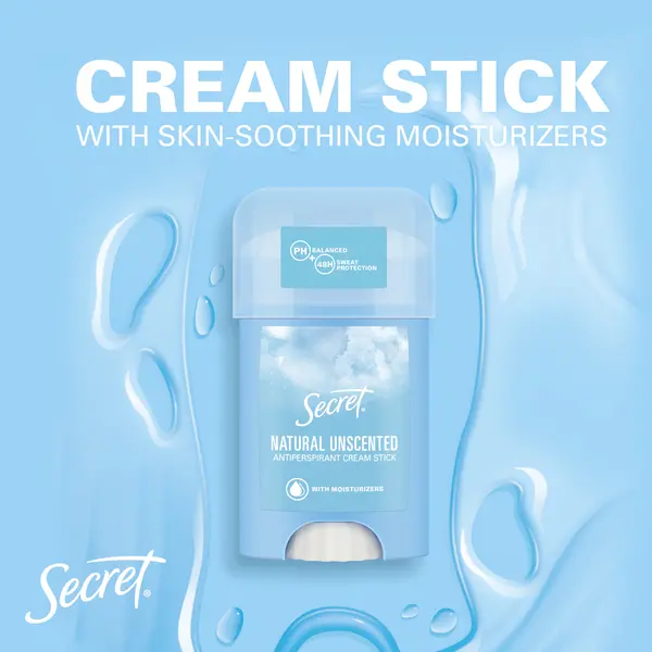 Кремовый антиперспирант-карандаш для женщин, 40 мл Secret Natural unscented — фото 2