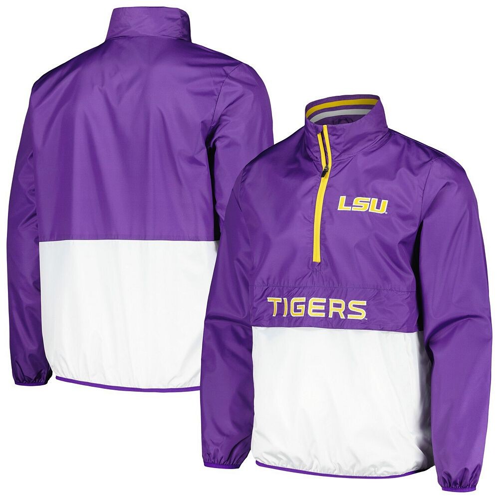 

Мужская фиолетовая футболка G-III Sports от Carl Banks LSU Tigers Cornerman с молнией до половины, цвет Lsu Purple