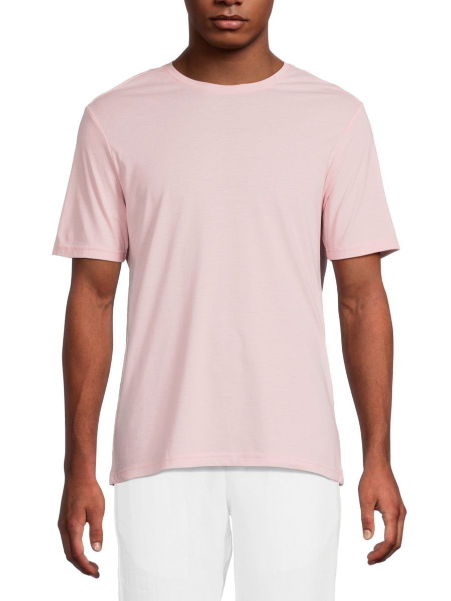 

Футболка Triblend с короткими рукавами и круглым вырезом Saks Fifth Avenue, цвет Light Rose