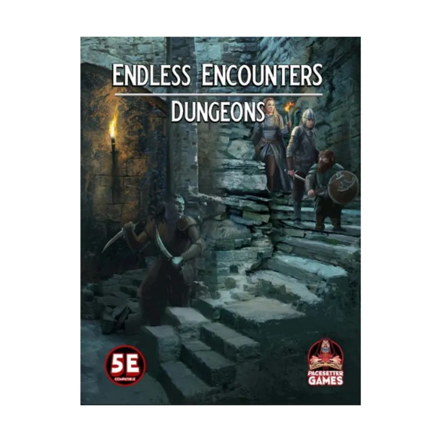 

Endless Encounters - Dungeons (5E), Fifth Edition (Pacesetter Games & Simulations), твердый переплет