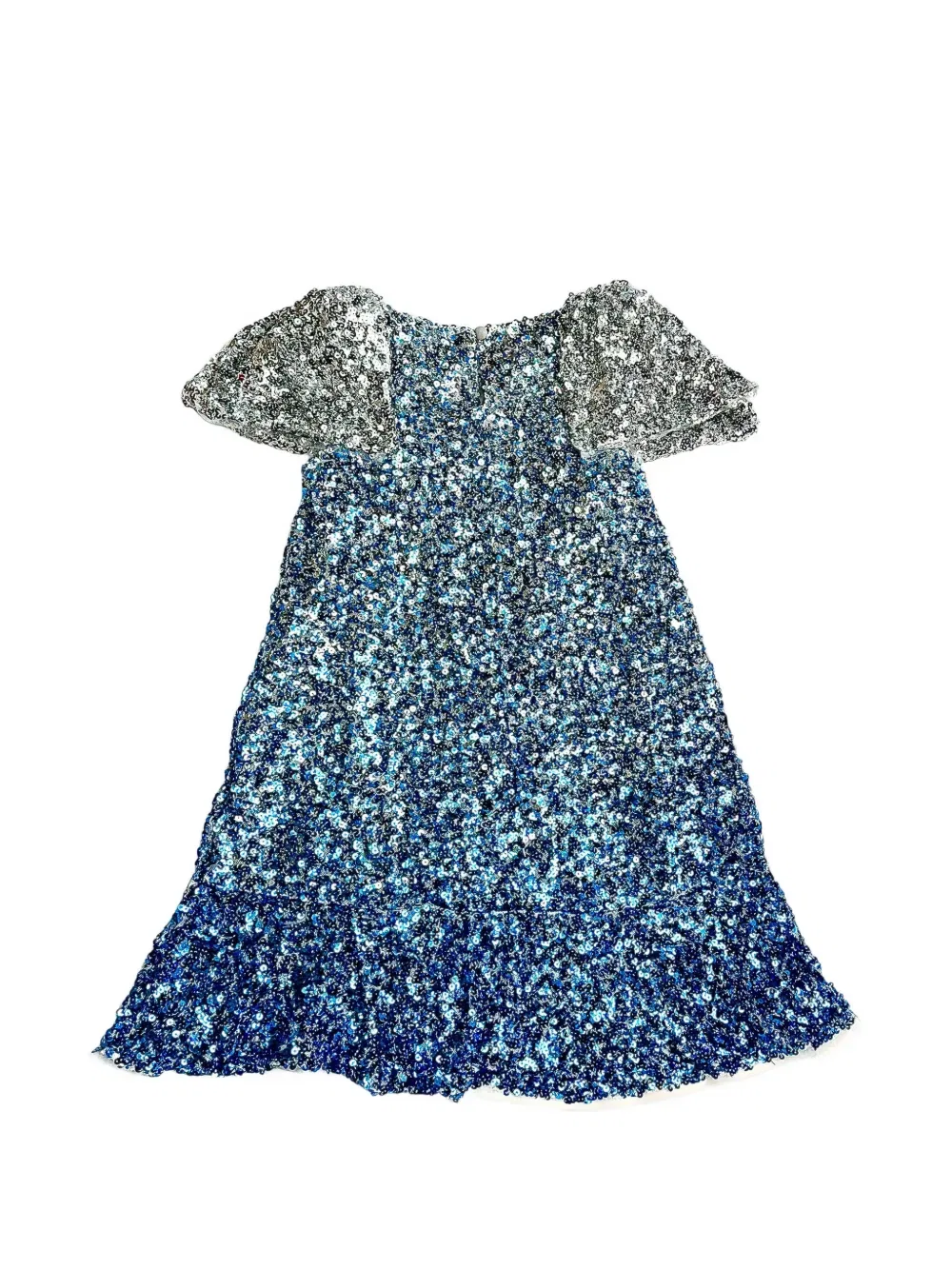 Платье с расшитыми пайетками рукавами-крылышками Bcbg Kids, синий — фото 2