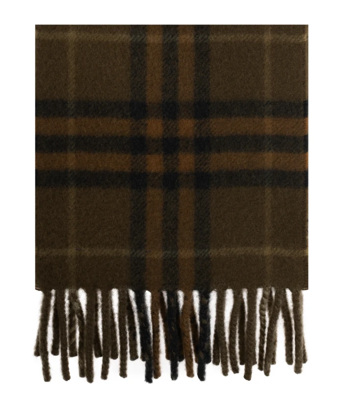 

Шарф с клетчатым узором Burberry, коричневый