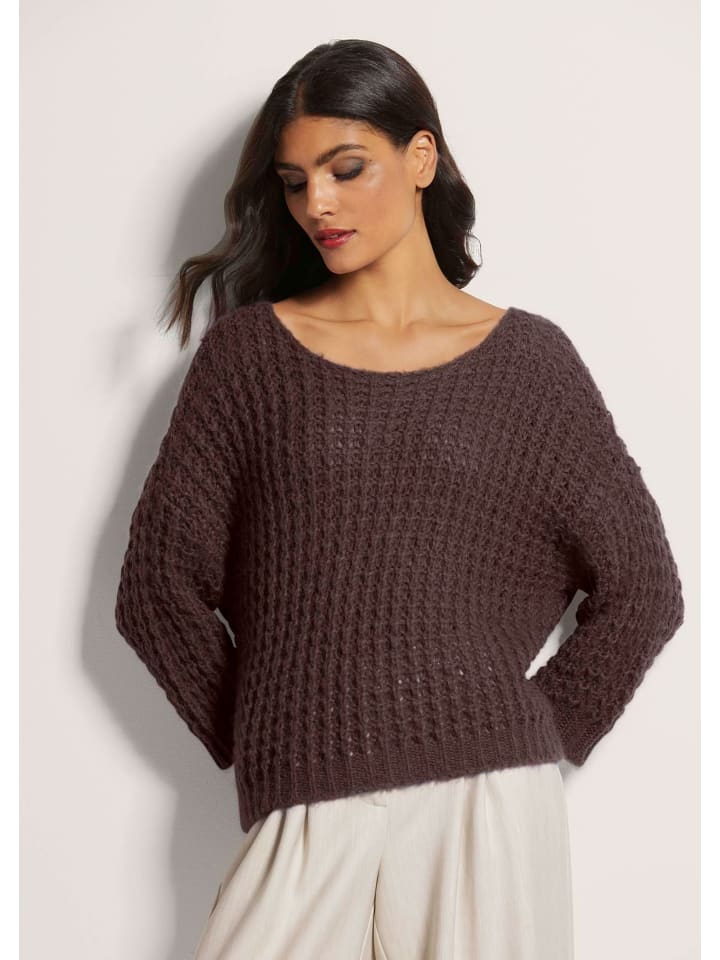 

MADELEINE Коричневый свитер с пайетками