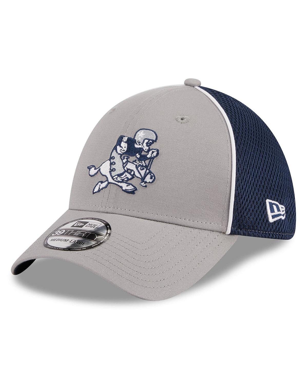 

Мужская серебряная, темно-синяя шляпа Dallas Cowboys Pipe Retro Joe 39THIRTY Flex Hat New Era