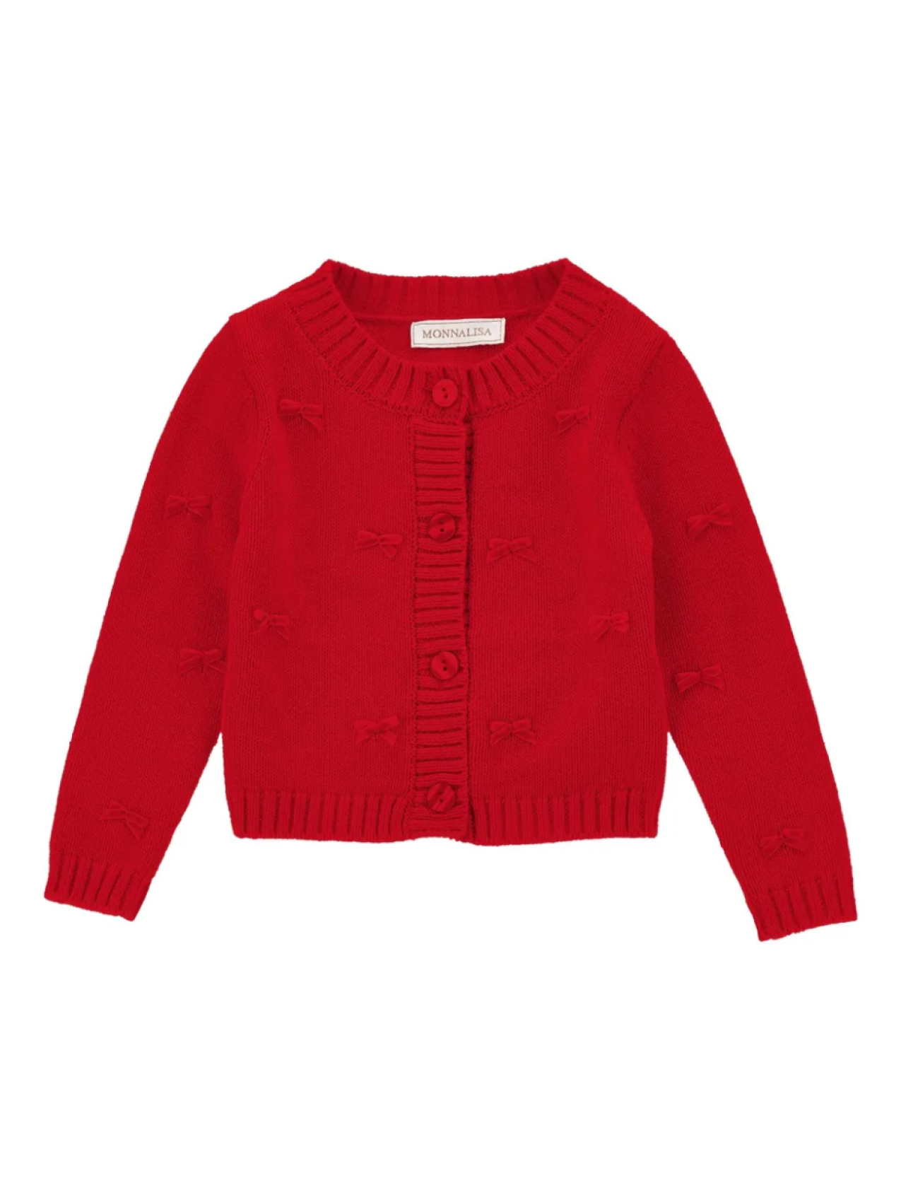 

Monnalisa кардиган с бантами, красный