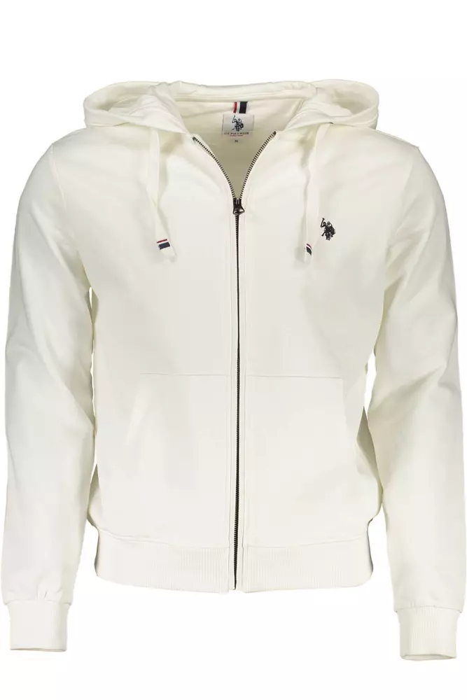 

Белый хлопковый мужской свитер U.S. Polo Assn.