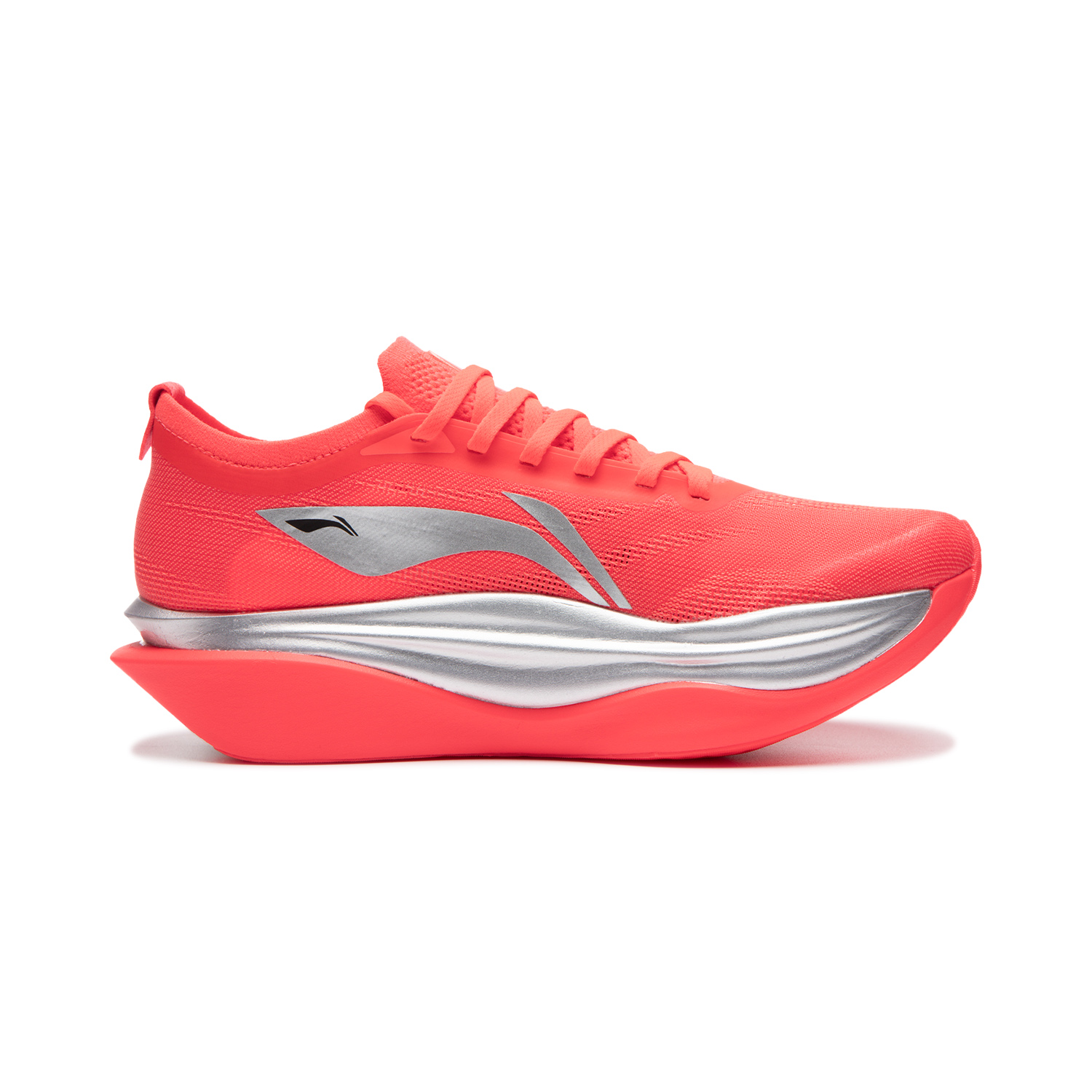 Li Ning Feidian 6 ELITE Амортизирующие противоскользящие износостойкие с эффектом отскока низкие кроссовки для бега с карбоновой пластиной Unisex Li-Ning, fluorescent flame красный — фото 3