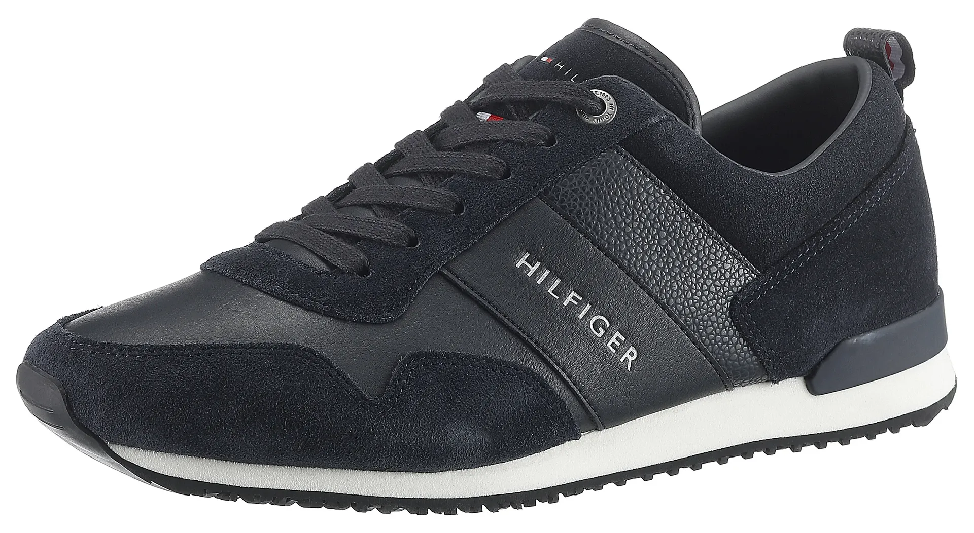 

Кроссовки Tommy Hilfiger "ICONIC LEATHER SUEDE MIX RUNNER", синий