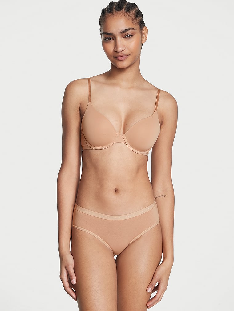 Трусики-Хипхаггеры из эластичного хлопка Victoria'S Secret, smooth praline — фото 2
