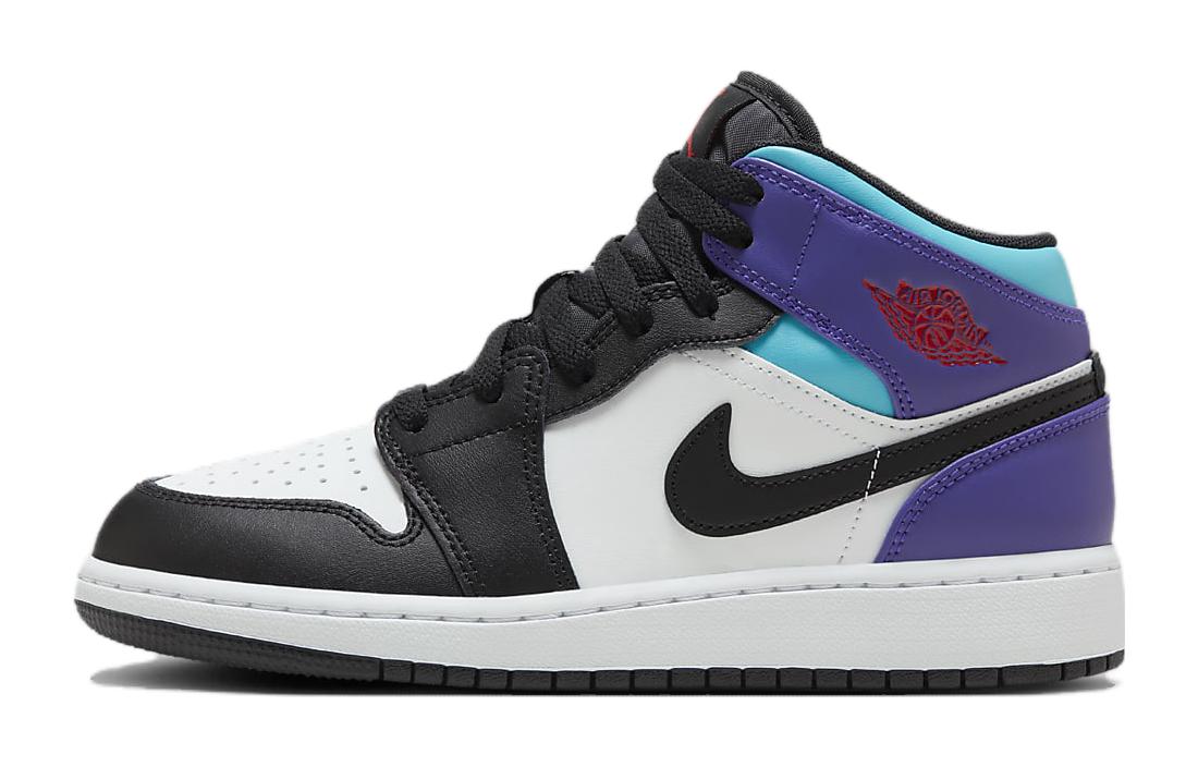 

Кроссовки Kids 1 Mid GS "Aqua" Jordan, черный/фиолетовый