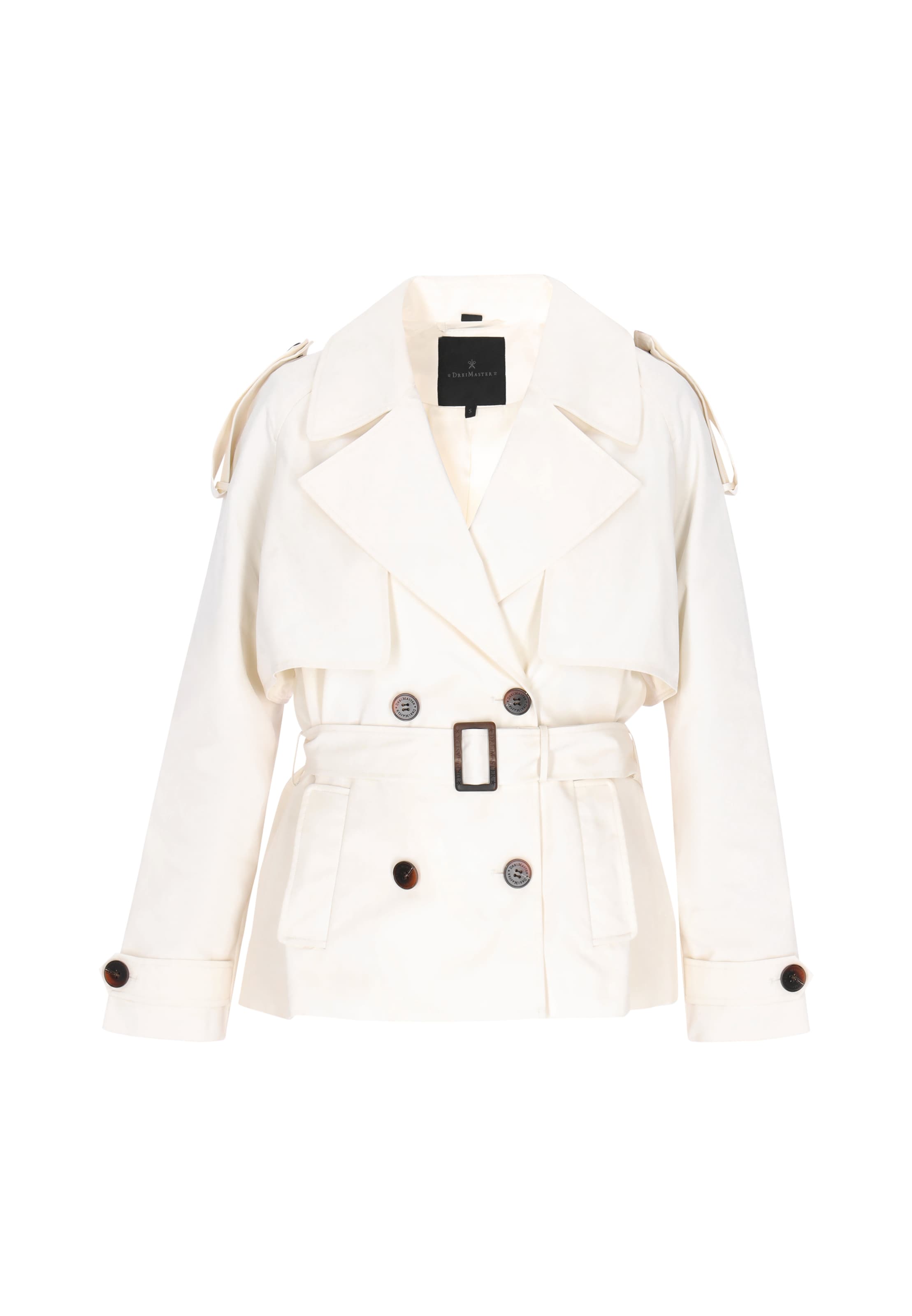 

DreiMaster Klassik Классическое пальто для межсезонья в белом цвете